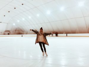 Girl ice skating